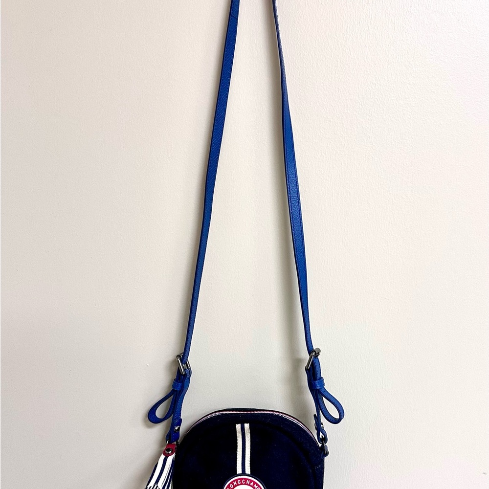 Longchamp Cocarde Round Crossbody Bag Paris 1948 Wool Felt Rare - Picture 10 of 12